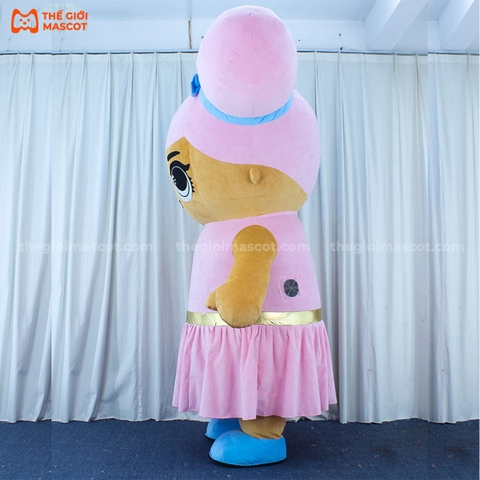 Mascot Hơi Bé Gái Khổng Lồ