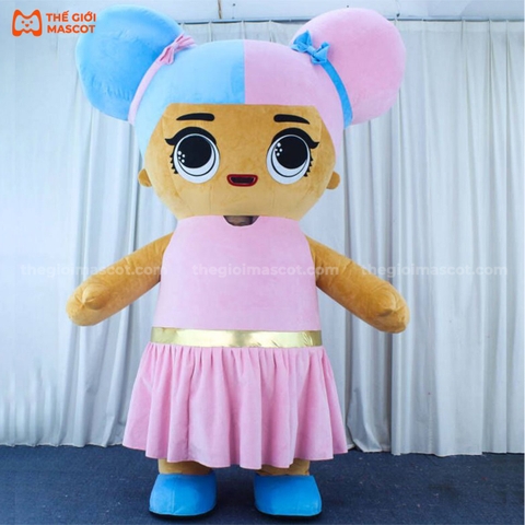 Mascot Hơi Bé Gái Khổng Lồ