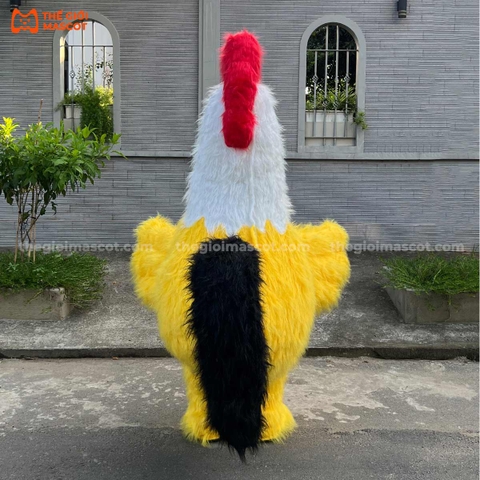 Mascot Hơi Gà Màu Vàng
