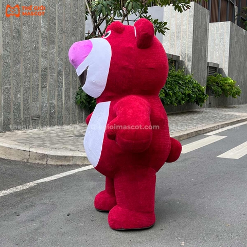 Mascot Hơi Gấu Dâu Lotso