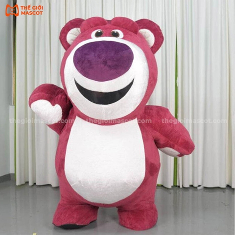 Mascot Hơi Gấu Dâu Lotso