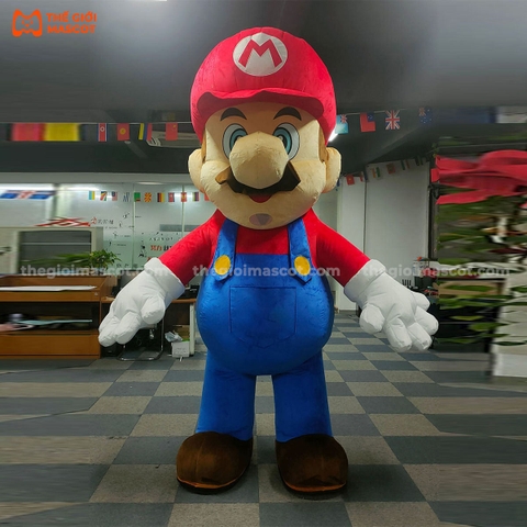 Mascot Hơi Mario Mũ Đỏ