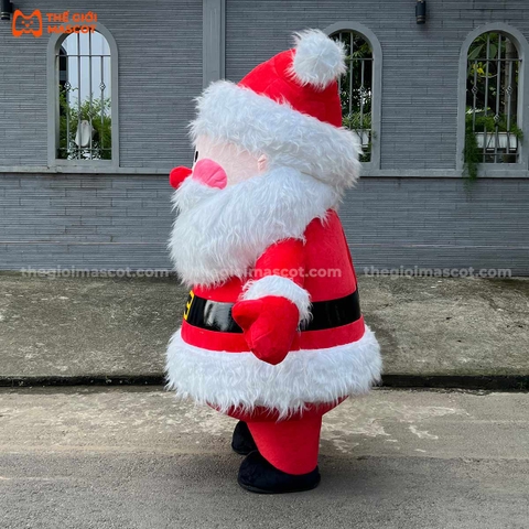 Mascot Hơi Ông Già Noel Má Hồng