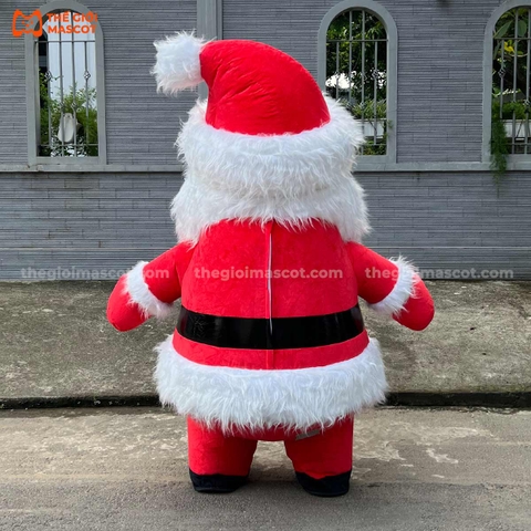 Mascot Hơi Ông Già Noel Má Hồng