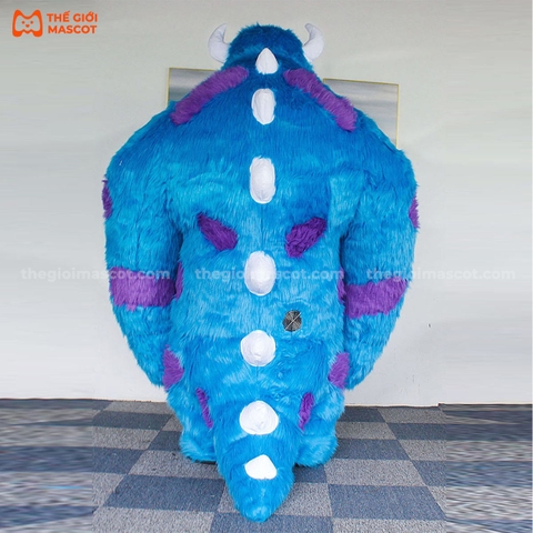 Mascot Hơi Quái Vật James Màu Xanh