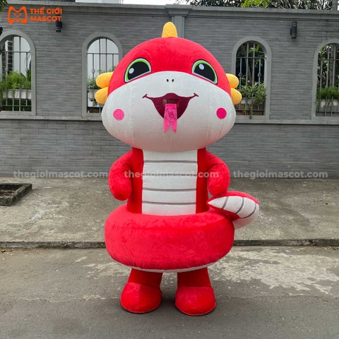 Mascot Hơi Rắn Mẫu 3 Màu Đỏ