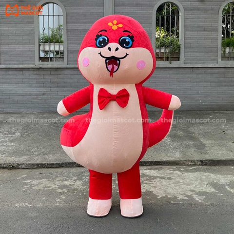 Mascot Hơi Rắn Mẫu 4 Màu Đỏ