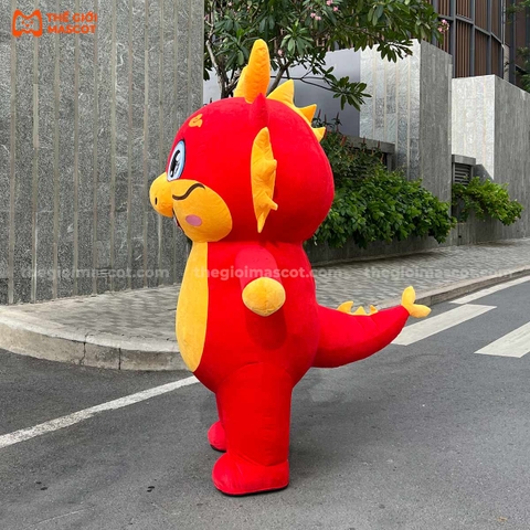 Mascot Hơi Rồng Như Ý Màu Đỏ