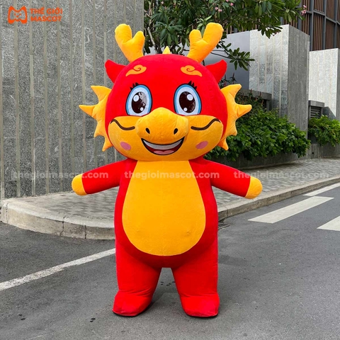Mascot Hơi Rồng Như Ý Màu Đỏ