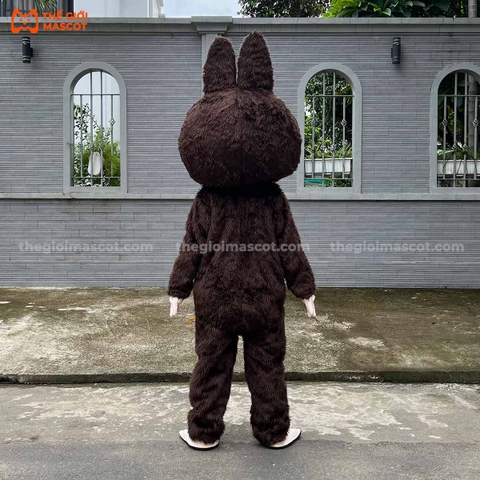 Mascot Labubu Màu Nâu Sẫm