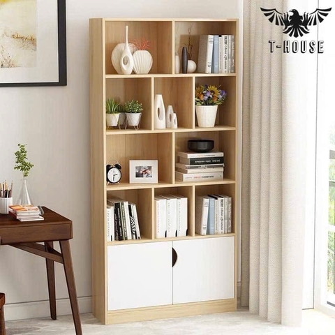 kệ sách 80cm màu óc chó