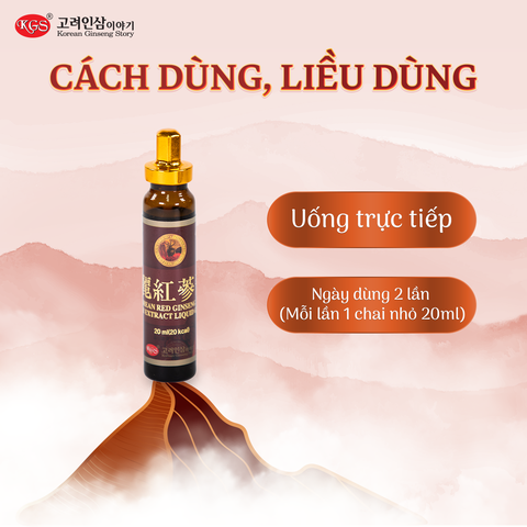 Hộp 10 Chai Tinh Chất Hồng Sâm Nhung Hươu Hàn Quốc KGS 200ml (20ml/chai)