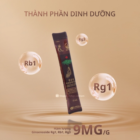 Cao Hồng Sâm Pha Sẵn Power Long Day Gold KGS (10 ml/ gói)