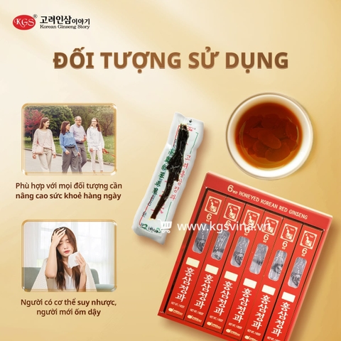 Hồng Sâm Tẩm Mật Ong KGS (50g / Củ)