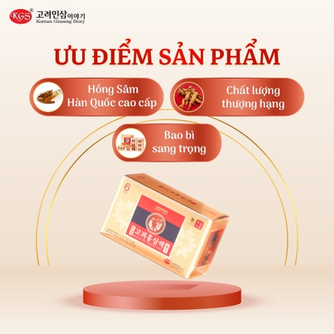 Hộp 5 gói Nước Hồng Sâm Tonic KGS 400ml ( 80ml X 5 gói )