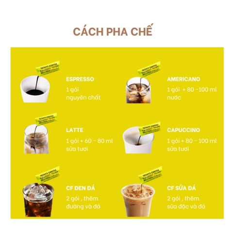 Cà phê Espresso Yellow hiệu Tethys, 10ml/ gói, 30 gói/ hộp