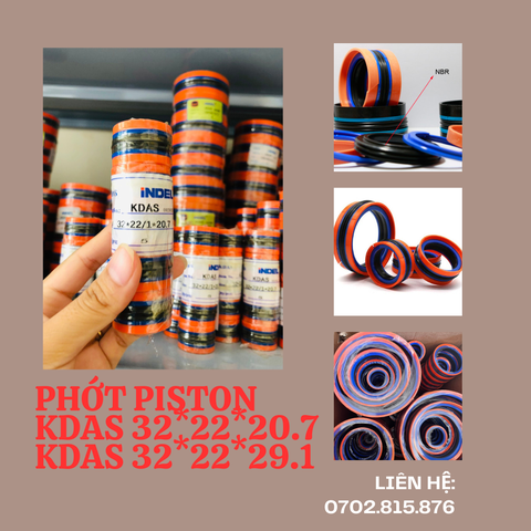 PHỚT PISTON THỦY LỰC KDAS 32*22*29.1 (22*32*29.1 das)