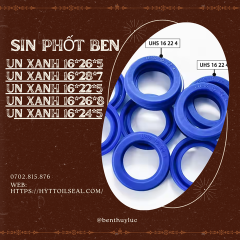 UN/UHS XANH 16*26*5, PHỐT BEN THỦY LỰC UN