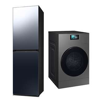 Combo 2-in-1: Máy Giặt Sấy Bespoke AI Laundry Combo™ WD25DB8995BZSV và Tủ Chăm Sóc Quần Áo AI Bespoke AirDresser DF24CB9900CRSV