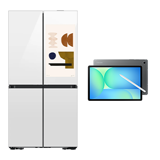Bespoke AI Tủ Lạnh 4 Cửa Màn Hình Thông Minh Family Hub™+ 636 L & Galaxy Tab S10 FE (Wi-Fi)