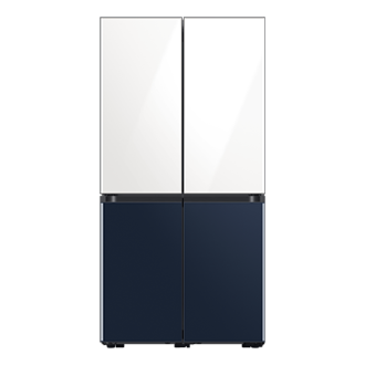 Tủ Lạnh Bespoke 4 Cửa với Triple Cooling màu Trắng Thạch Anh/Xanh Navy, 599L; RF60A91R177/SV