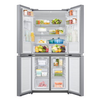 RF4000TM French Door Refrigerators with Non-Plumbing Water Dispenser RF48A4010M9/SV