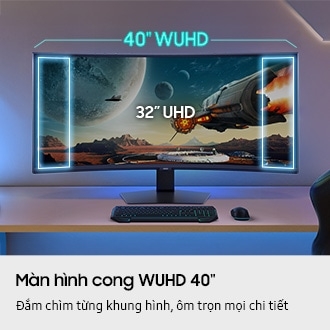 40 Odyssey G7 G75F WUHD 180Hz Màn hình Gaming