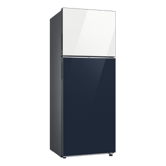 Tủ Lạnh Bespoke Ngăn Đông Trên với Đông Mềm Linh Hoạt 4 Chế Độ Optimal Fresh+ màu Trắng Thạch Anh/Xanh Navy, 460L