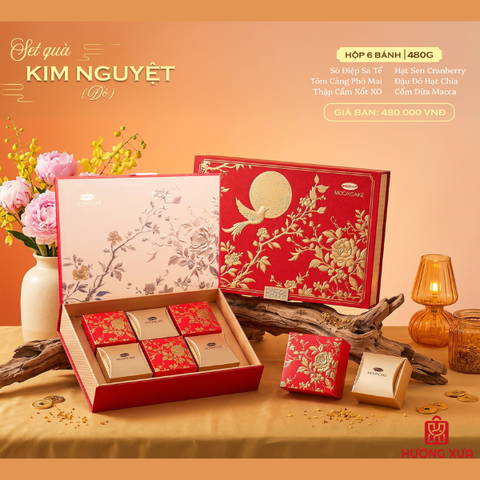 Bánh Trung Thu Bibica 2026 Hộp Kim Nguyệt Đỏ
