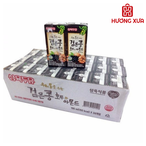 Sữa Đậu Đen Óc Chó Hạnh Nhân Hàn Quốc Thùng 24 hộp x 190ml