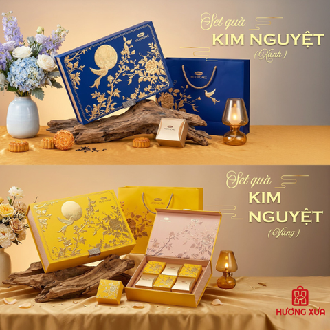 Bánh Trung Thu Bibica 2026 Hộp Kim Nguyệt Xanh