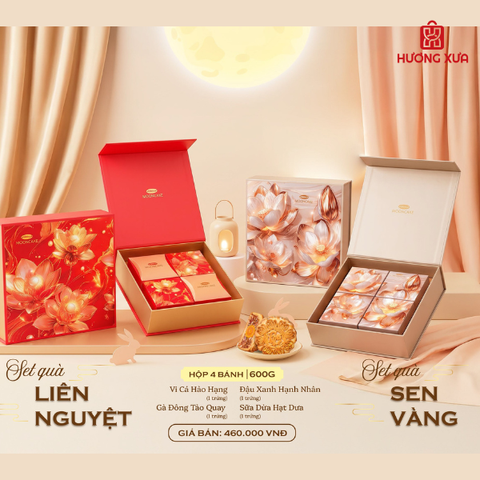 Bánh Trung Thu Bibica 2026 Hộp Sen Vàng