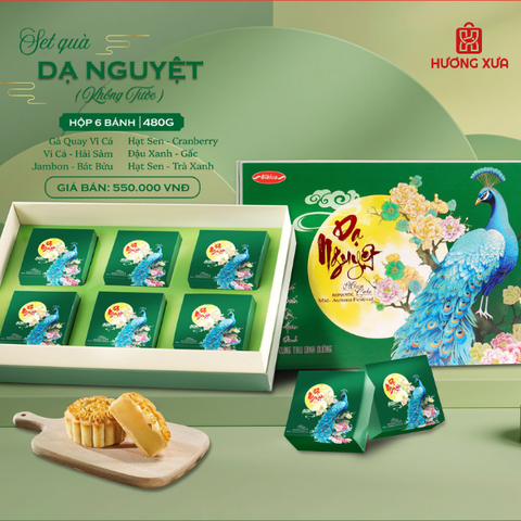 Bánh Trung Thu Dinh Dưỡng Bibica 2026 Hộp Dạ Nguyệt Khổng Tước