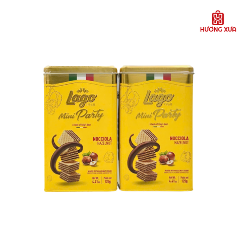 Bánh xốp kem vị hạt phỉ Gastone Lago Party Wafers Nocciola 125g