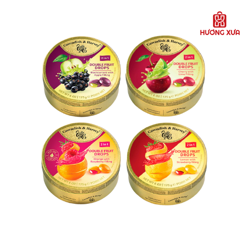 Kẹo trái cây Dou Fruit Cavendish & Harvey hộp thiếc 200g / 175g