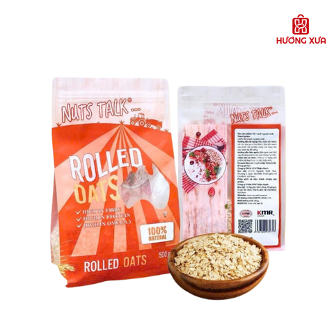 Yến Mạch Túi Màu Cam Cánh Dày Nuts Talk 500g