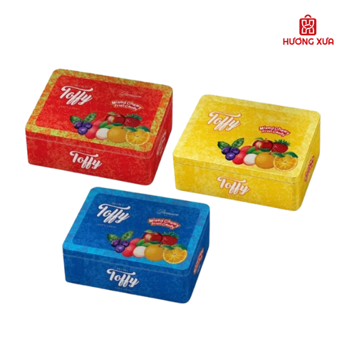 Kẹo Mềm Hương Trái Cây Mini Toffy Lale Hộp Sắt 186g