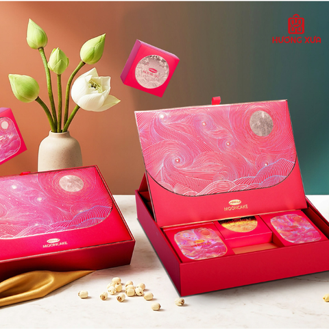 Bánh Trung Thu Bibica 2026 Hộp Nhật Nguyệt Đỏ