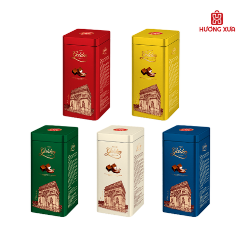 Socola Hỗn Hợp Cacao Golden Double Twist LaLe Hộp Sắt 120g