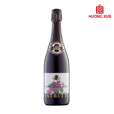 Nước ép Nho đen có ga Patritti không đường 750ml