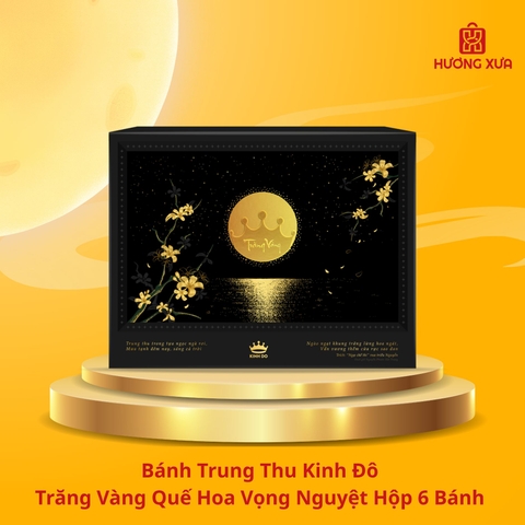 Bánh Trung Thu Kinh Đô Trăng Vàng Quế Hoa Vọng Nguyệt Hộp 6 Bánh