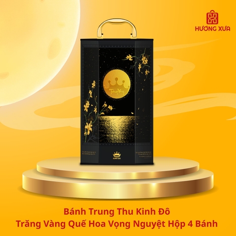 Bánh Trung Thu Kinh Đô Trăng Vàng Quế Hoa Vọng Nguyệt Hộp 4 Bánh