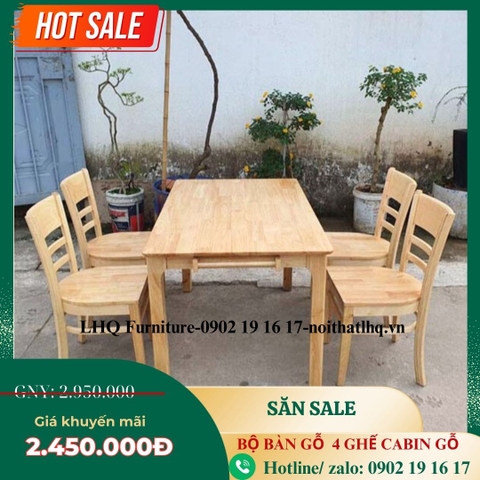 Bộ Bàn Ăn 4 Ghế Cabin Monstar – Sự Lựa Chọn Hoàn Hảo Cho Gia Đình Hiện Đại