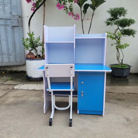 Bộ bàn ghế học sinh nhí, Gỗ MDF chống trầy, Màu xanh, hồng, Tháo ráp tiện lợi, Tiết kiệm vận chuyển