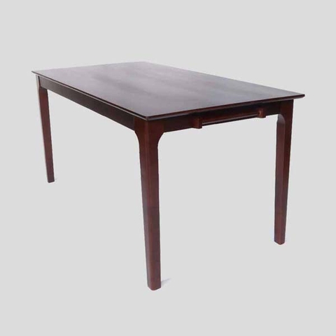 Bàn ăn 1m4, gỗ cao su, tháo ráp tiện lợi, thiết kế chân vuông.