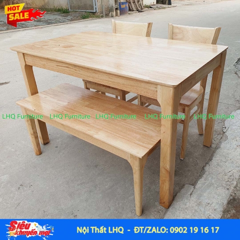 Bộ bàn ăn 2 ghế Cabin Monstar 1 ghế Bench – Giải pháp tối ưu cho không gian hiện đại