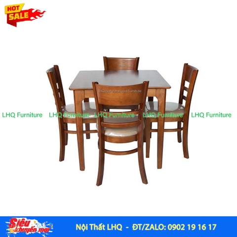 Bộ bàn ăn vuông 80 4 ghế Cabin Monstar – Lựa chọn hoàn hảo cho không gian hiện đại