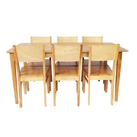 Bộ Bàn Ăn 6 Ghế Cherry – Gỗ Cao Su Tự Nhiên, Bán Chạy 2024 Tại LHQ
