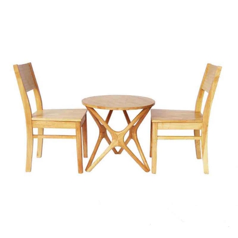 Bộ bàn ăn Cherry, Gỗ tự nhiên, Thiết kế tân cổ điển, Kết cấu chắc, LHQ Furniture