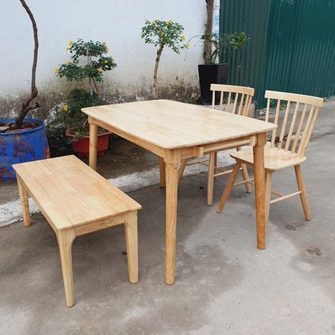 Bộ Bàn Ăn 2 Ghế Song Tiện 1 Ghế Bench – Lựa Chọn Cho Không Gian Hiện Đại